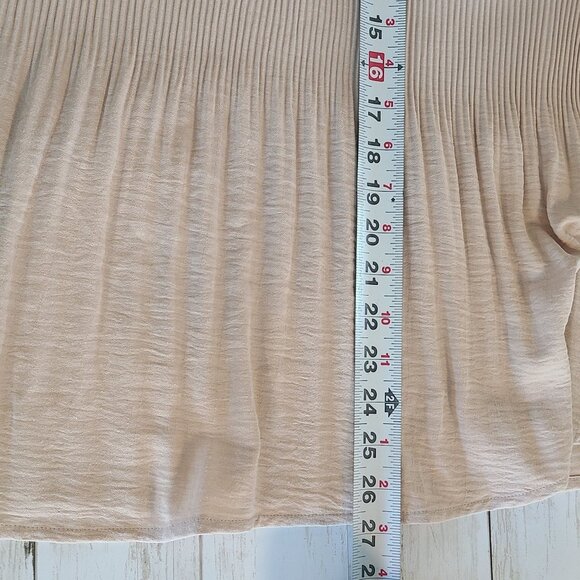 ADRIANNA PAPELL Pleated Lace Trim Blouse Long Sleeve XL Romantic Cottagecore - Picture 6 of 7